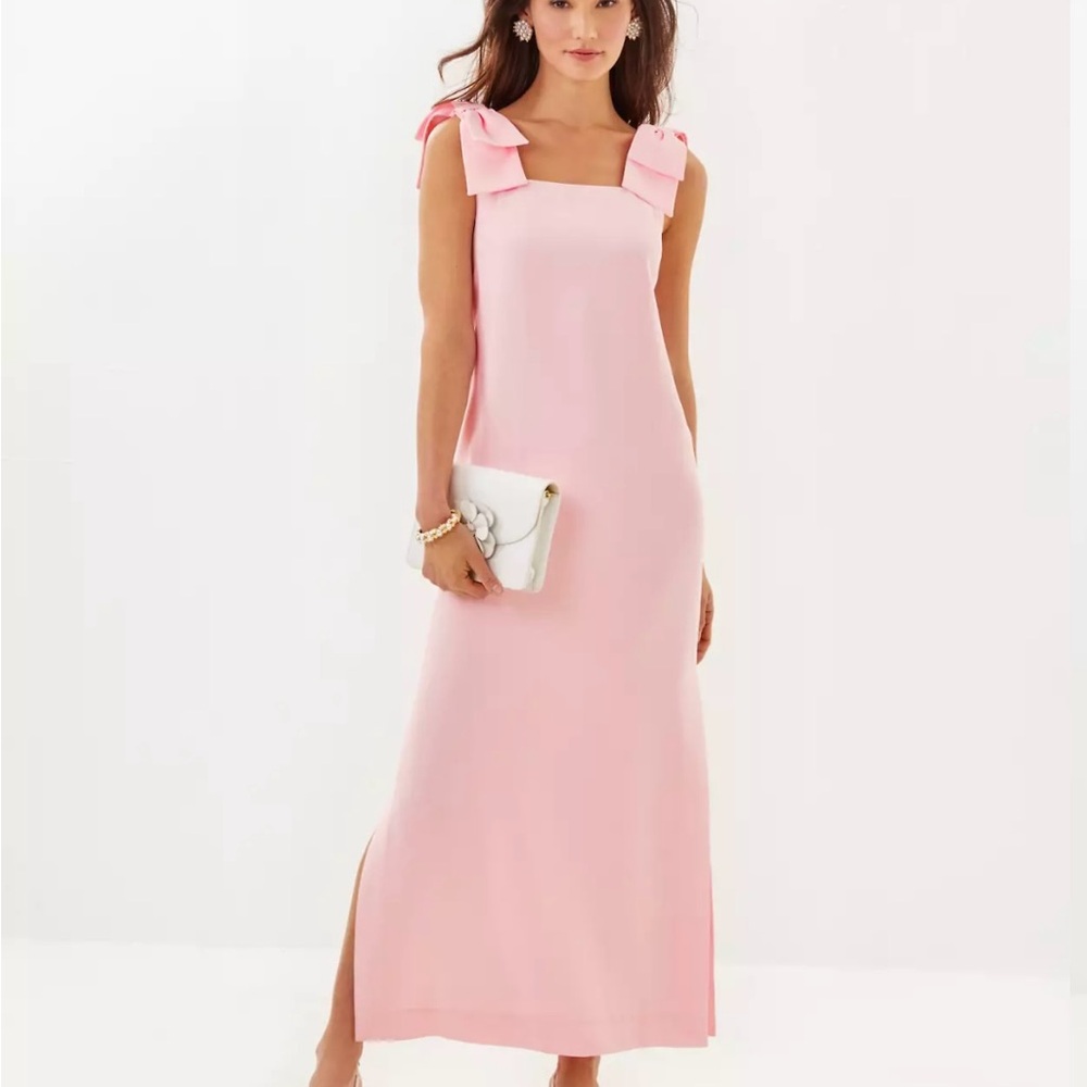 Lilly Pulitzer Pink Sleeveless Maxi Dress with Slit